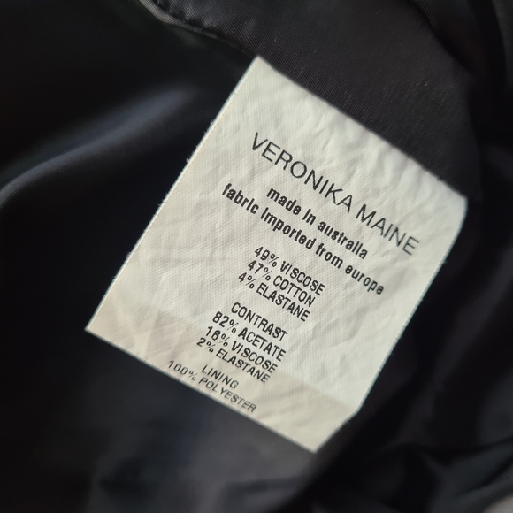 Veronika Maine 8 Black White Floral Fit & Flare Dress - Picture 8 of 10